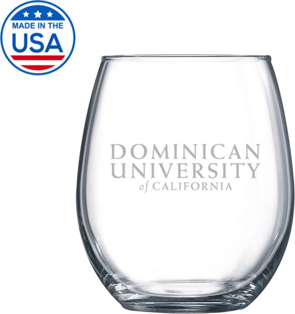 Dominican Libbey Stemless Glass 17oz Dominican University of Califonia - Primary Word Mark Engraved - ONLINE ONLY